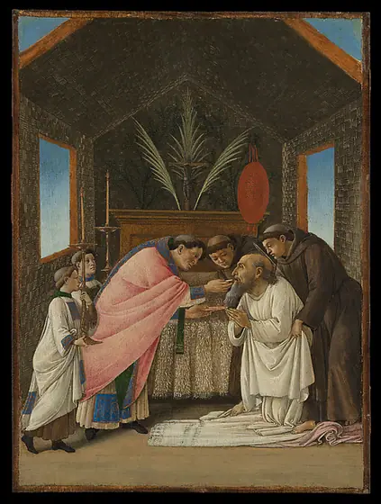 The Last Communion of Saint Jerome, Sandro Botticelli, early 1490s, tempera and gold on wood
