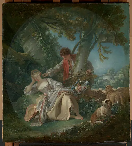 The Interrupted Sleep, François Boucher, 1750, oil on canvas
