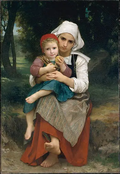 Breton Brother and Sister, William-Adolphe Bouguereau, 1871, oil on canvas