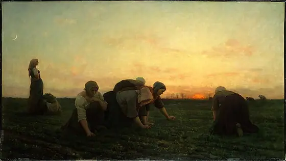 The Weeders, Jules Breton, 1868, oil on canvas