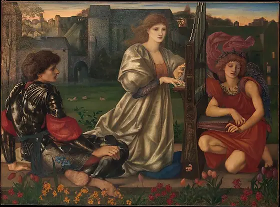 The Love Song, Edward Burne-Jones, 1868–77, oil on canvas