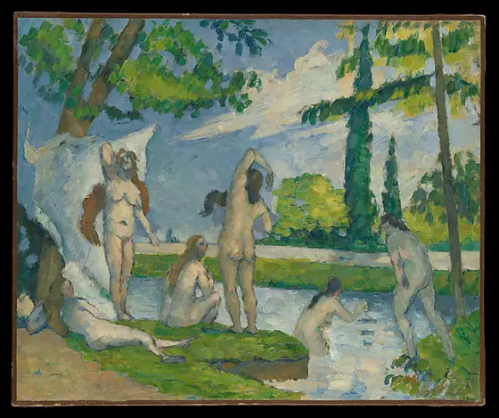 Bathers, Paul Cézanne, 1874–75, oil on canvas