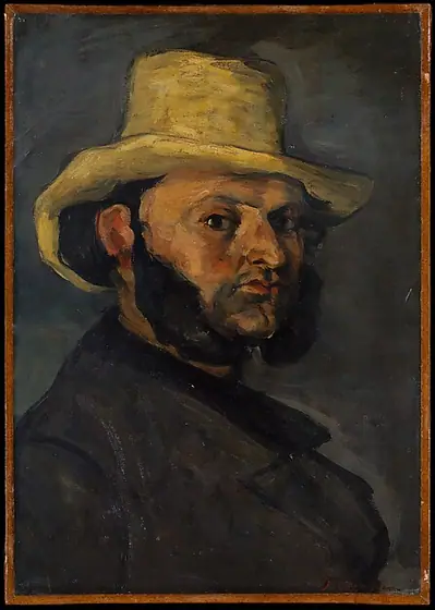 Gustave Boyer (b. 1840) in a Straw Hat, Paul Cézanne, 1870–71, oil on paper, laid down on canvas