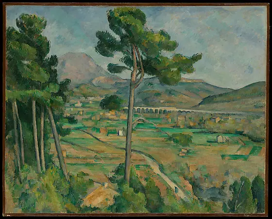Mont Sainte-Victoire and the Viaduct of the Arc River Valley, Paul Cézanne, 1882–85, oil on canvas