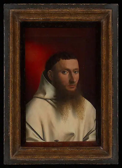 Portrait of a Carthusian, Petrus Christus, 1446, oil on oak