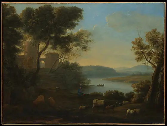 Pastoral Landscape: The Roman Campagna, Claude Lorrain, ca. 1639, oil on canvas