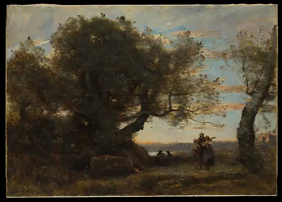 Landscape with Figures (Les Bohémiens), Camille Corot, 1872, oil on canvas