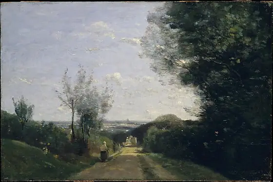 The Environs of Paris, Camille Corot, 1860s, oil on wood