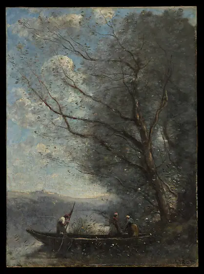 The Ferryman, Camille Corot, ca. 1865, oil on canvas