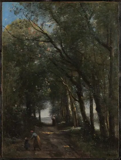 A Lane through the Trees, Camille Corot, ca. 1870–73, oil on canvas
