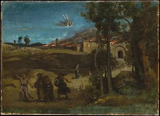 Study for "The Destruction of Sodom", Camille Corot, 1843, oil on canvas