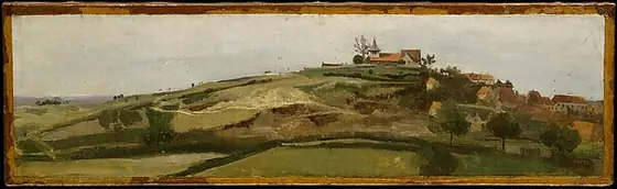 View of Lormes, Camille Corot, early 1840s, oil on canvas