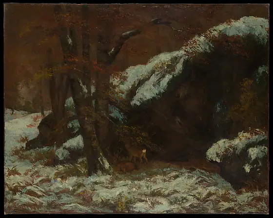 The Deer, Gustave Courbet, ca. 1865, oil on canvas