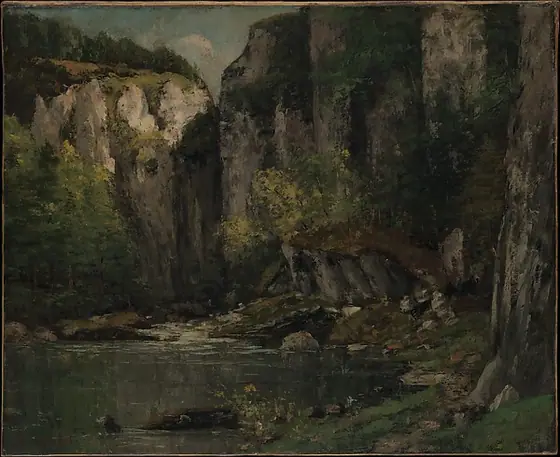 River and Rocks, Gustave Courbet, 1873–77, oil on canvas