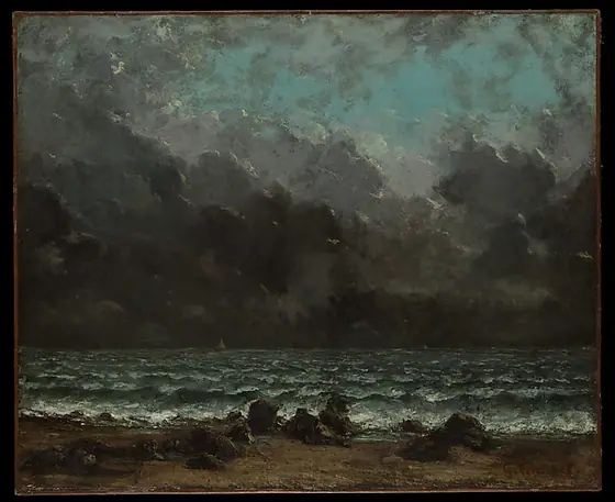 The Sea, Gustave Courbet, 1865 or later, oil on canvas