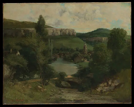 View of Ornans, Gustave Courbet, probably mid-1850s, oil on canvas