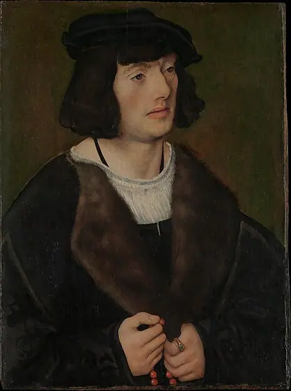 Portrait of a Man with a Rosary, Lucas Cranach the Elder, ca. 1508, oil on oak