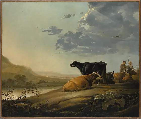 Young Herdsmen with Cows, Aelbert Cuyp, ca. 1655–60, oil on canvas