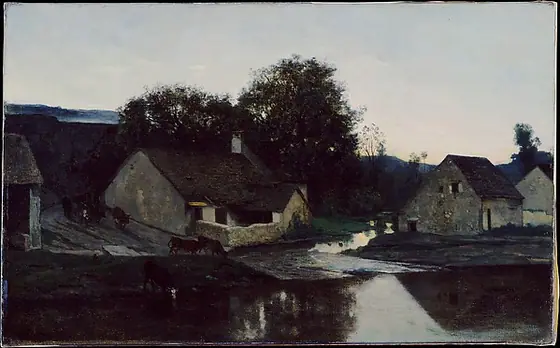 The Hamlet of Optevoz, Charles-François Daubigny, ca. 1852, oil on canvas