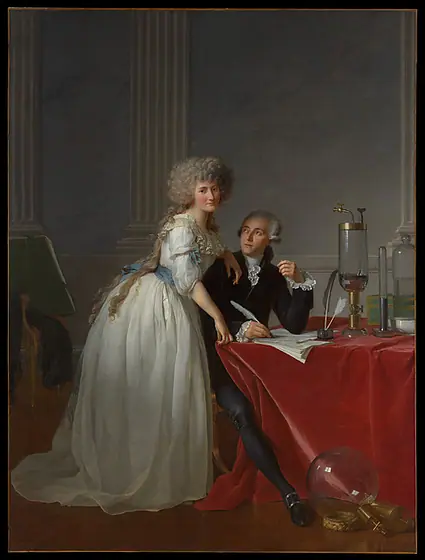 Antoine Laurent Lavoisier (1743–1794) and Marie Anne Lavoisier (Marie Anne Pierrette Paulze, 1758–1836), Jacques-Louis David, 1788, oil on canvas