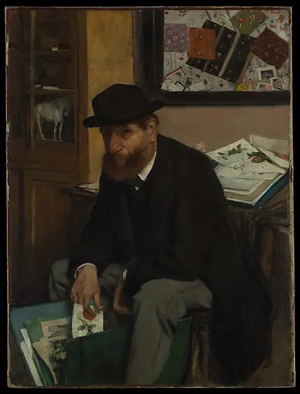 The Collector of Prints, Edgar Degas, 1866, oil on canvas