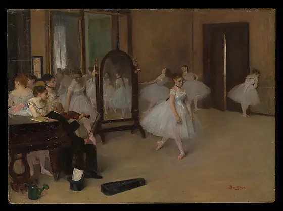 The Dancing Class, Edgar Degas, ca. 1870, oil on wood