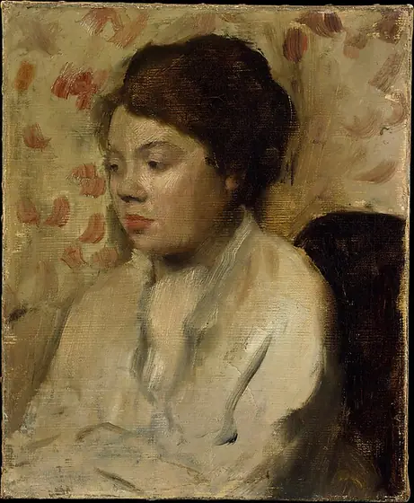 Portrait of a Young Woman, Edgar Degas, ca. 1885, oil on canvas