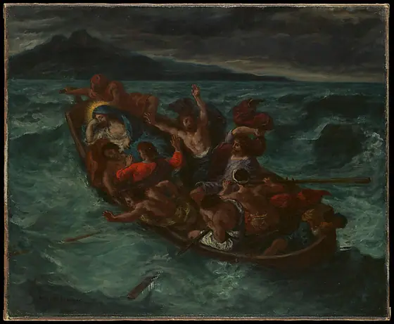 Christ Asleep during the Tempest, Eugène Delacroix, ca. 1853, oil on canvas
