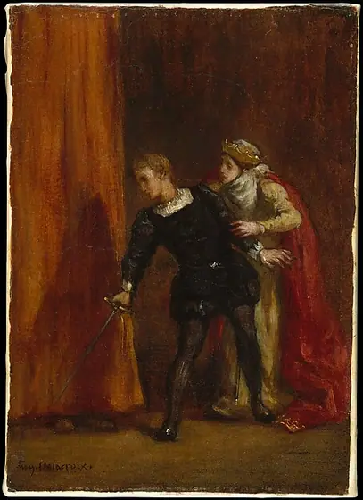Hamlet and His Mother, Eugène Delacroix, 1849, oil on canvas