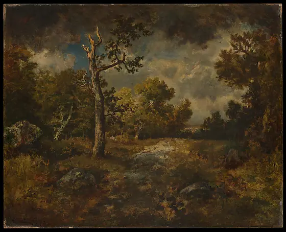 The Edge of the Woods, Narcisse Virgilio Díaz de la Peña, 1872, oil on wood