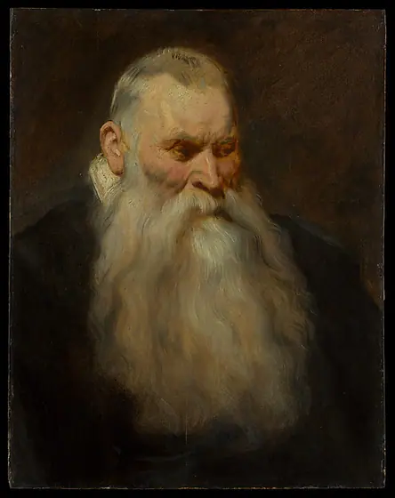 Study Head of an Old Man with a White Beard, Anthony van Dyck, ca. 1617–20, oil on wood