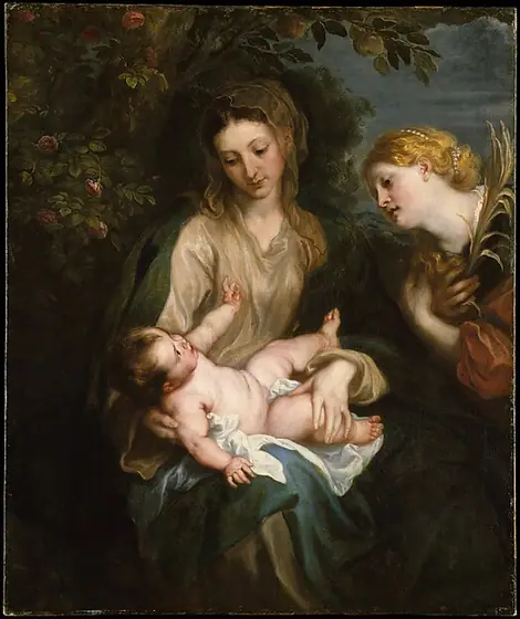 Virgin and Child with Saint Catherine of Alexandria, Anthony van Dyck, ca. 1630, oil on canvas