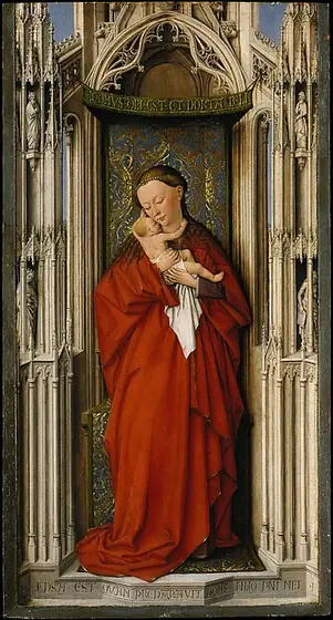 Virgin and Child in a Niche, Jan van Eyck, ca. 1440–50, oil on wood