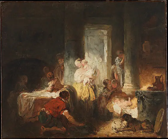 Roman Interior, Jean-Honoré Fragonard, ca. 1760, oil on canvas