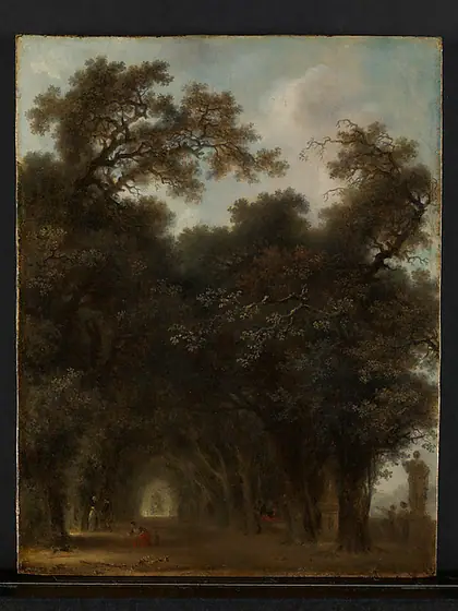 A Shaded Avenue, Jean-Honoré Fragonard, ca. 1775, oil on wood