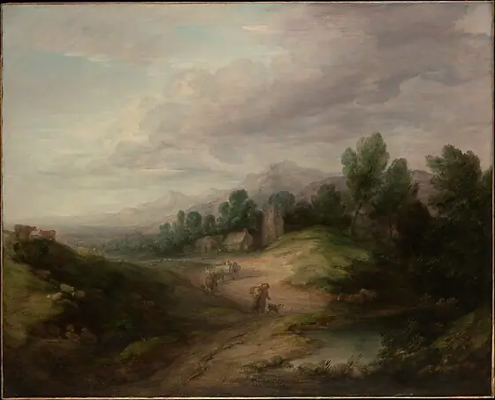 Wooded Upland Landscape, Thomas Gainsborough, probably 1783, oil on canvas