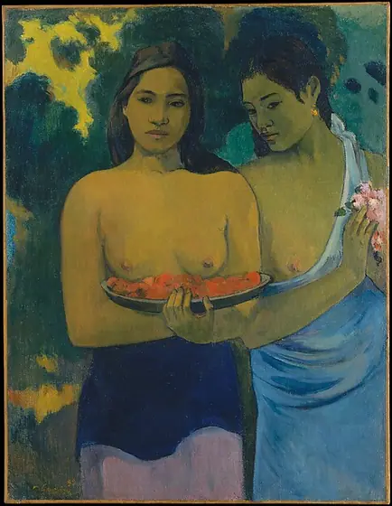 Two Tahitian Women, Paul Gauguin, 1899, oil on canvas