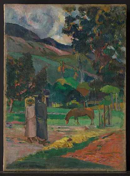 Tahitian Landscape, Paul Gauguin, 1892, oil on canvas