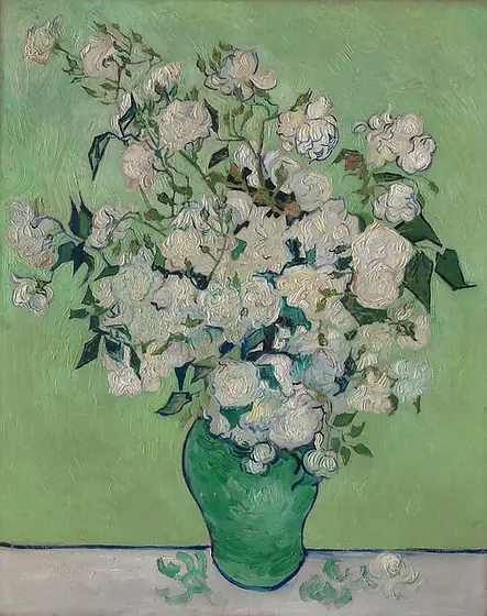 Roses, Vincent van Gogh, 1890, oil on canvas