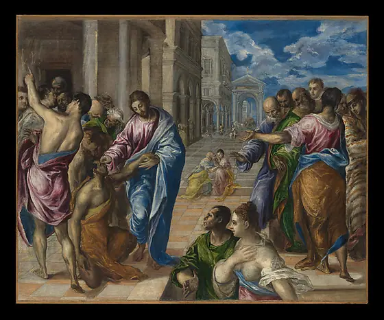 Christ Healing the Blind, El Greco, ca. 1570, oil on canvas