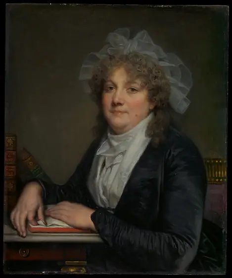 Madame Jean-Baptiste Nicolet (Anne Antoinette Desmoulins, 1743–1817), Jean-Baptiste Greuze, late 1780s, oil on wood