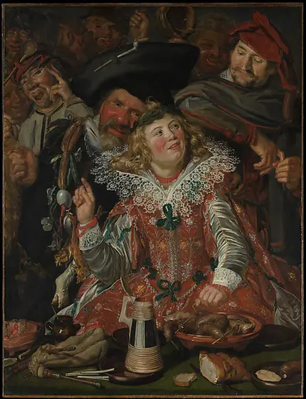 Merrymakers at Shrovetide, Frans Hals, ca. 1616–17, oil on canvas