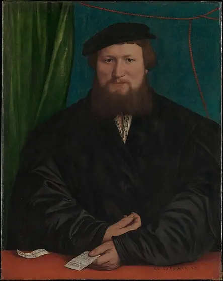 Derick Berck of Cologne, Hans Holbein the Younger, 1536, oil on canvas, transferred from wood