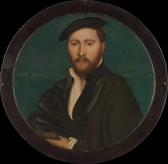 Portrait of a Man (Sir Ralph Sadler?), Hans Holbein the Younger, 1535, oil and gold on oak