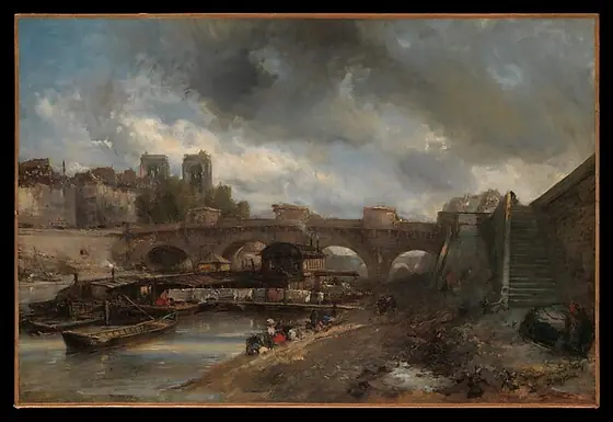 The Pont Neuf, Johan Barthold Jongkind, 1849–50, oil on canvas