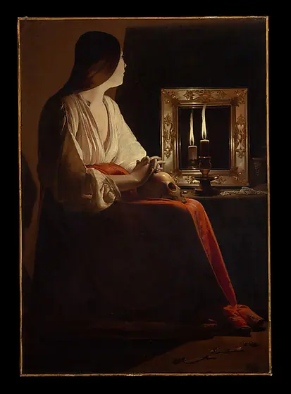 The Penitent Magdalen, Georges de La Tour, ca. 1640, oil on canvas