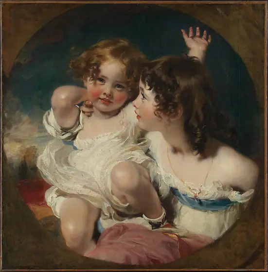The Calmady Children (Emily, 1818–?1906, and Laura Anne, 1820–1894), Thomas Lawrence, 1823, oil on canvas