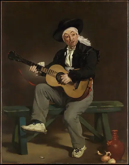 The Spanish Singer, Édouard Manet, 1860, oil on canvas