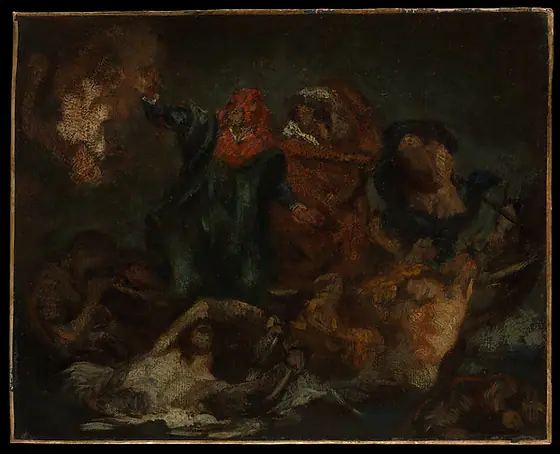 Copy after Delacroix's "Bark of Dante", Édouard Manet, ca. 1859, oil on canvas