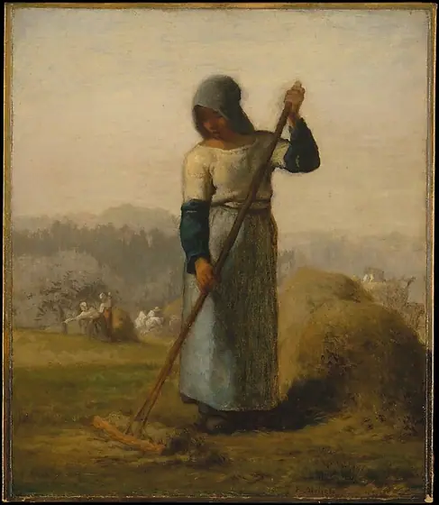 Woman with a Rake, Jean-François Millet, probably 1856–57, oil on canvas
